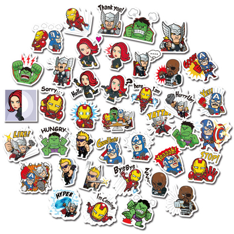 Disney 40pcs Marvel Superhero Iron Man Cartoon Sticker Children Anime  Graffiti Sticker Mobile Tablet Skateboard Sticker Set - Price history &  Review | AliExpress Seller - Baby-Sweetheart Store 