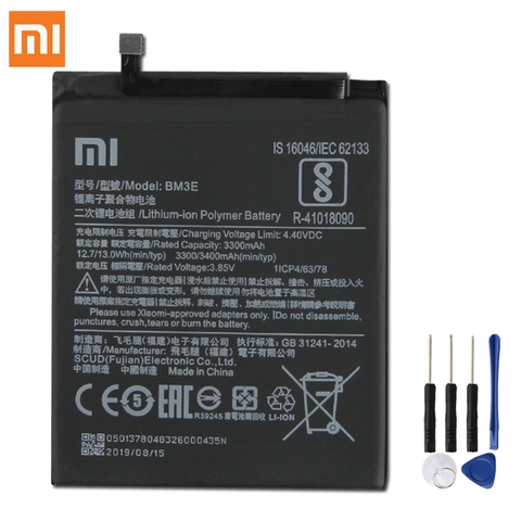 Original XIAOMI BM3E Replacement Battery For Xiaomi 8 MI8 M8 MI 8 Authentic Phone Battery 3400mAh ► Photo 1/5