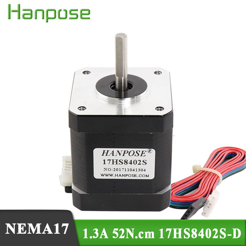 1pcs  (17HS8402S) Nema17 Stepper Motor 48mm 1.3A 52N.cm Nema 17 motor 42BYGH  4-lead motor for Motor  in automatic feeder ► Photo 1/6