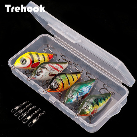 TREHOOK 5pcs/Box Slow Sinking Jerk Baits Pike Wobblers 6cm 13g Winter  Fishing Lures Set Ratlin VIB Lure Jerkbait Quality Hooks - Price history &  Review, AliExpress Seller - Trehook Store