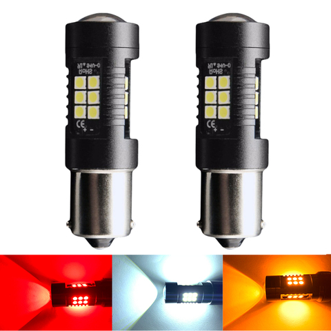 2pcs Car Led Light Bulb Canbus 1156 BAU15S BA15S P21W PY21W 1157 P21/5W BAY15D Auto Parking lights Reversing Lamp White Red 12V ► Photo 1/6