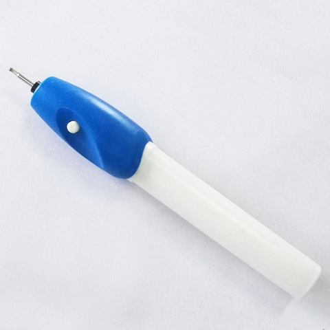 Electric Engraving Pen Jewelry Engrave Pen DIY Wood Glass Metal Engraver  Pen Carve Engraving Tool (Color: Blue)