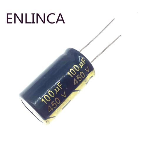 2pcs 5pcs 450v 100UF 450v100UF aluminum electrolytic capacitor size 18*30 20% ► Photo 1/1