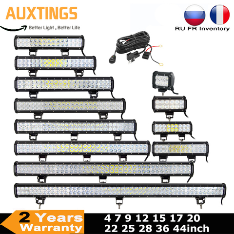 Led Light Bar 4 7 9 12 15 18 20 22 25 28 36 44 inch 4x4 Work Led Bar Offroad SUV ATV 18W 36W 54W 72W 90W 108W 126W 144W 162W ► Photo 1/6