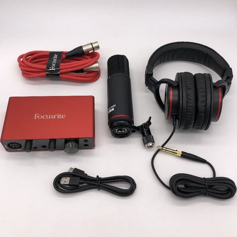 New upgraded Focusrite Scarlett Solo Studio 3rd Gen recording sound card set USB audio interface,with condenser Mic & Headphone ► Photo 1/6