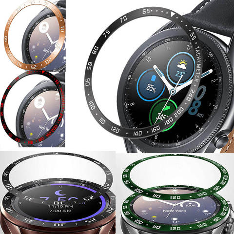 steel Bezel Ring Metal Cover for Samsung Galaxy Watch 3 45mm 41mm strap Adhesive case Smart Watch Galaxy Watch3 Accessories new ► Photo 1/6
