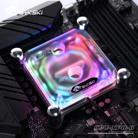 Bykski CPU Block For Intel Frosted Acrylic RGB (12v 4pin) RBW (5v 3pin) Lighting Water Cooling Block CPU Cooler ► Photo 1/6