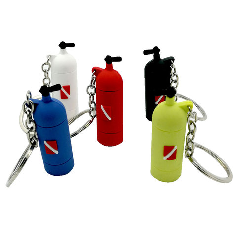 5Colors Mini Scuba Air Tank Mini Cylinder Bottle Keychain Key Ring Diver Diving Gift ► Photo 1/6