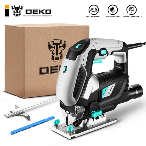 DEKO Jig Saw Variable Speed​Electric Saw with 1 Piece Blades, 2 Carbon Brushes, 1 Metal Ruler, 1 Allen Wrench Jigsaw Po ► Photo 1/5
