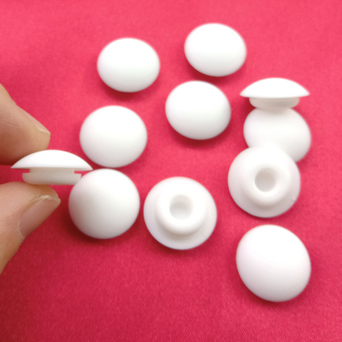 White / Black Snap-on Hole Plugs Silicone Rubber Blanking End Caps Pipe Tube Inserts Seal Stopper 9.5mm ► Photo 1/6