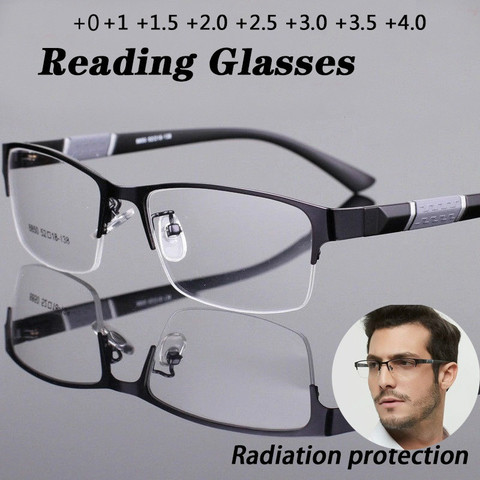 New Trend Reading Glasses Reading Glasses Men and Women High Quality Half Frame Diopters Business Office Men Reading Glasses ► Photo 1/6