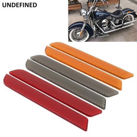 2pcs Motorcycle Reflectors Stickers Safety Warning Saddlebag Guard Latch Covers For Harley Touring Electra Glide Ultra 2014-2022 ► Photo 1/1