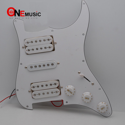 ST Style Electric Guitar Pickguard Electric Guitar Pickguard and Black HSH Loaded Prewired Scratchplate Assembly ► Photo 1/5