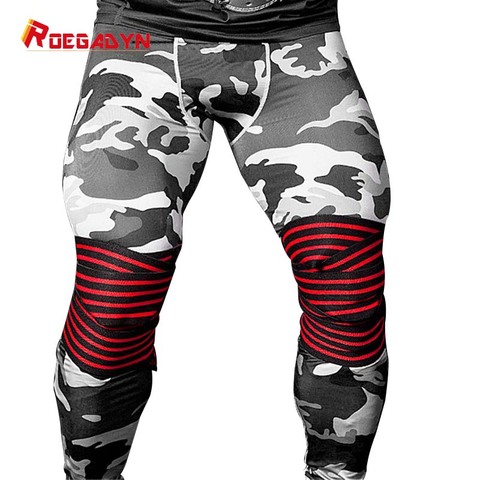 ROEGADYN Professional Weightlifting 2m Elastic Knee Wrap Fitness Knee Support Brace Heavy Weight  Squat Training Knee Brace ► Photo 1/6