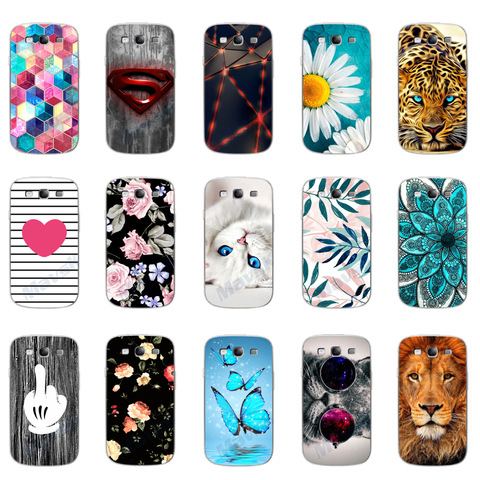 Soft TPU Silicone Case For Samsung Galaxy S3 Case Cover i9300 Case for Samsung S3 Mini Case i8190 Phone Cover Shell flower Coque ► Photo 1/6
