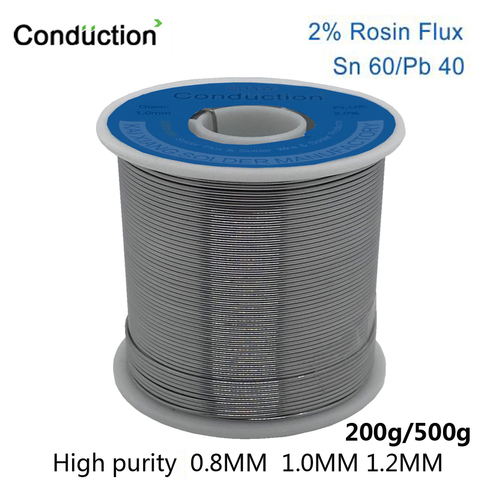 High Quality Rosin Core Solder Wire 0.8/1.0/1.2mm FLUX 2.0% 45FT Tin Lead Tin Wire Melt Rosin Core Solder Welding line Roll 500g ► Photo 1/6