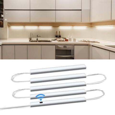 Smart Led Kitchen Light Series Connection 5 Bar Lights Hand Sweep Night Lamp Cabinet Wardrobe Bed Rooms Motion Sensor Lighting ► Photo 1/6