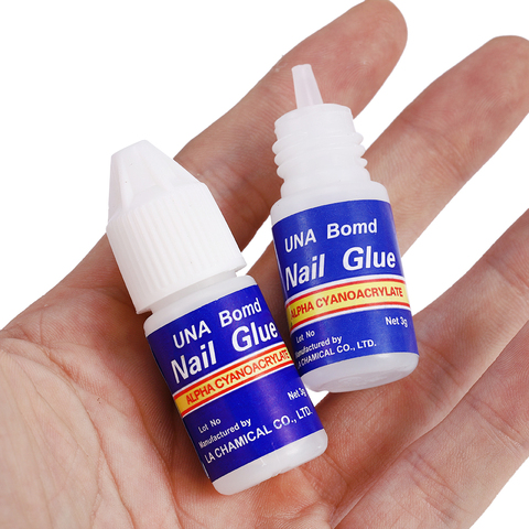 2 Bottle / Set Nail Glue With Brush Doesn't Hurt Fingernail False Nail Glue Stick Nail Supplies Decoration Nail Tips Tools 3g ► Photo 1/6