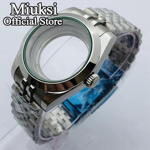 Miuksi 40mm sapphire glass Jubilee bracelet watch case fit NH35 NH36 ETA2836 Mingzhu DG2813 3804 Miyota 8205 8215 821A movement ► Photo 1/6