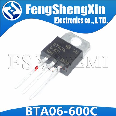 10pcs/lot BTA06-600C BTA06 TO-220 TRIACS ► Photo 1/3