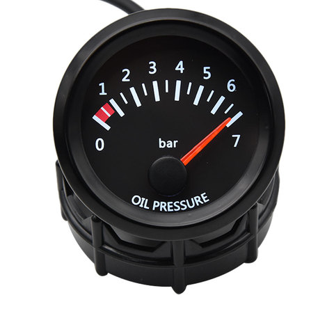Universal 52MM Racing Gauge Oil Press Gauge 0-7 Bar Oil Pressure Meter LED With Sensor for Car Truck Double Gauge Mount Holder ► Photo 1/6