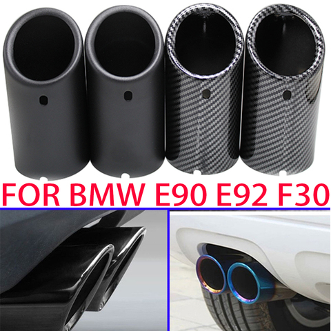70mm Car Exhaust Muffler Tip Cover For BMW F30 2013-2022 E92 E90 3 Series GT 325i 328i 2006 2007 2008 2009 2010 Stainless Steel ► Photo 1/1