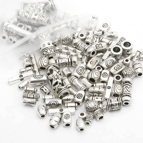 (90-100pcs) Mixed Tibetan Silver DIY Beads for Jewelry Making Bracelet Metal Spacer Beads Accessories ► Photo 1/2