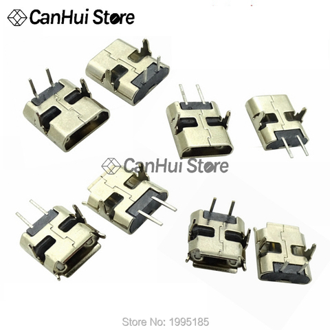 20/50Pcs Micro Usb 2Pin 90/180 degrees  B Type Female Connector For Mobile Phone Micro Usb Jack Connector 2 Pin Charging Socket ► Photo 1/6