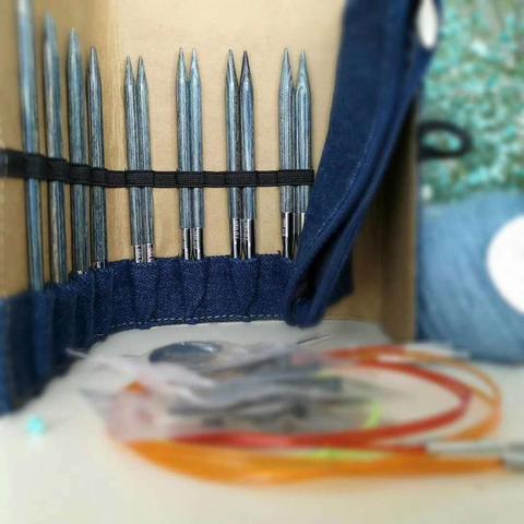 Knitpro Denim Interchangeable Circular Needle  Set With Knitting Needle Tip Kntting Cable special collectors ► Photo 1/4