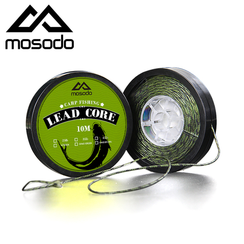 Mosodo 10M Carp Fishing Leader Line Leadcore Camo Green Lead Core 25LB 35LB 45LB Hair Rigs 12 Strand Braided Wires 10 Meters ► Photo 1/6