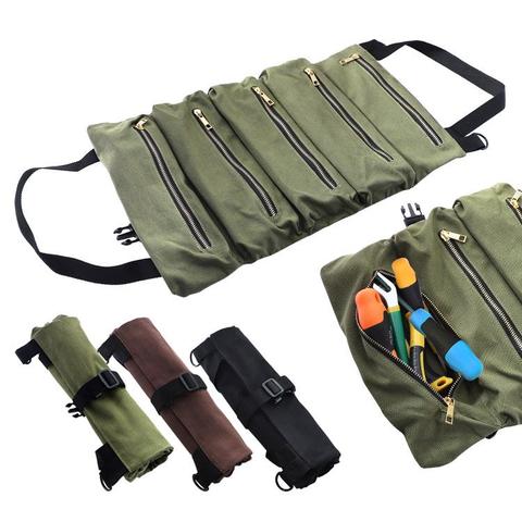 Car Tool Roll Up Bags Canvas Storage Pouch Tools Tote Sling Holder Back Seat Organizer ► Photo 1/6