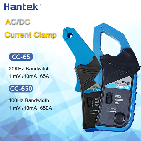 Hantek Oscilloscope AC/DC Current Clamp Probe CC-65 CC-650 20KHz/400Hz Bandwidth 1mV/10mA 65A/650A with BNC Plug CC65 CC650 ► Photo 1/1