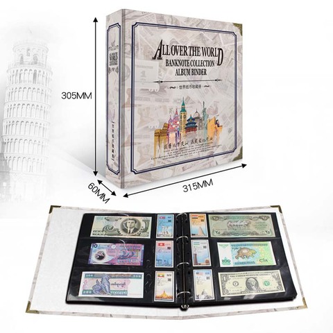 All Over The World Banknotes Collection Album Binder PCCB Paper Book Label-type Collection Loose-leaf World Countries Labels ► Photo 1/6