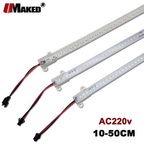 5pcs LED Bar Light AC220v High Bright 4W 5W 8W SMD2835 LED Rigid Strip with PVC Cover 10 20 30 50cm LED Fluorescent Tube lights ► Photo 1/6