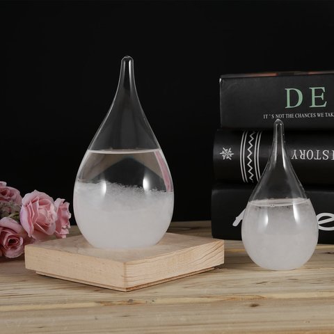 11 Styles Transparent Weather Forecast Bottle Storm Glass Water Drop Globe Ornaments Glass Accessories Blow Drop Shipping ► Photo 1/6