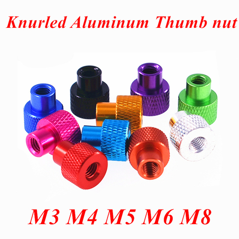 10pcs M3 M4 M5 M6 M8 through-hole Hand Nut Knurled Aluminum Thumb nut for Locking airflame aluminum alloy Tighten Handnut ► Photo 1/3