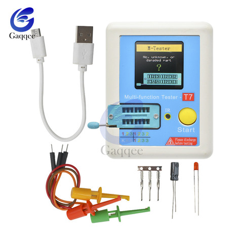 New Version TC-T7 Transistor Tester TFT Diode Triode Capacitance Meter LCR  meter NPN PNP MOSFET IR Multifunction tester ► Photo 1/6