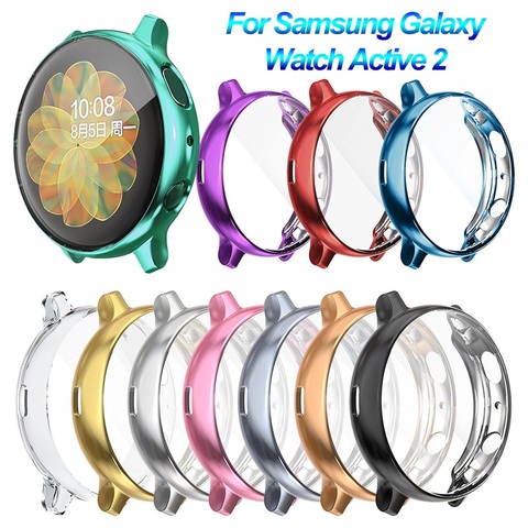 Ultra Thin Electroplate TPU Protective Watch Case Full Cover Screen Protector For Samsung Galaxy Watch Active 2 40 44mm ► Photo 1/6