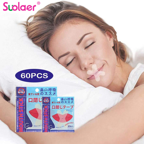 60PCS Self-Care of Anti Snore Stickers Anti-snoring Adults Children Relieve Close Mouth Sticker Comfortable Mini Portable ► Photo 1/6