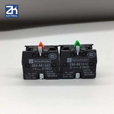 2PCS XB2 Push Button Switch ZB2BE102C(NC) Contact Block ZB2-BE101C (NO) ► Photo 1/5