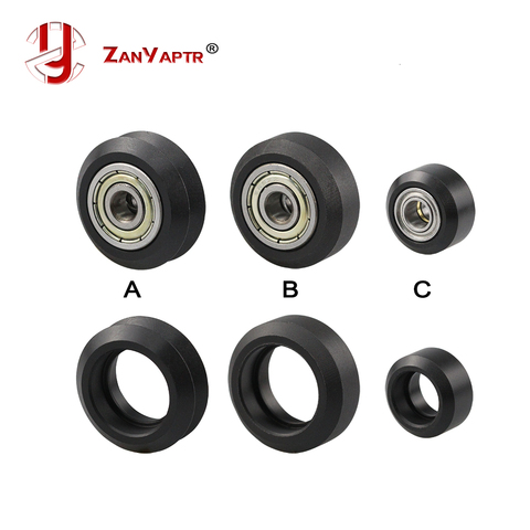 10Pcs CNC Openbuilds Plastic wheel POM with 625zz MR105zz Idler Pulley Gear Passive Round Wheel Perlin Wheel V type for V-Slot ► Photo 1/5