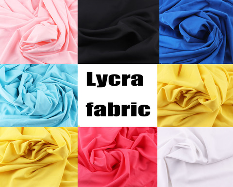 Lycra fabric sewing spandex fabric Lycra knit Stretch Fabric Light Weight Apparel Craft Fabric DIY fabric ► Photo 1/5