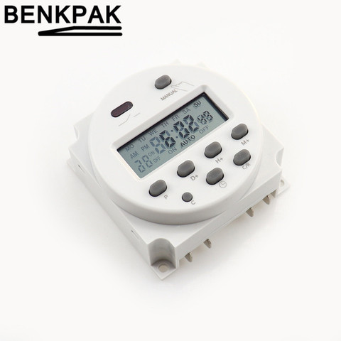 Manufacturer stable CN101A AC DC 12V Round Digital LCD Power Timer Weekly Programmable Electronic Time Relay Switch CN101 ► Photo 1/1