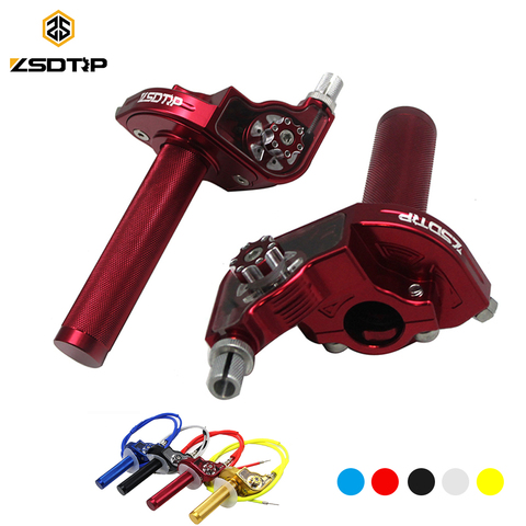 ZSDTRP CNC Adjustable Aluminum Throttle Grips Settle Twist Gas Throttle Handle For 110-250cc Dirt Pit Bikes Modified ► Photo 1/6