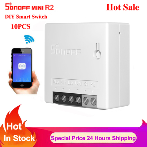 Sonoff Mini R2/Basic Two Way Smart Switch Wifi Timer DIY Switch Smart Home Remote Control Via Ewelink Works with Alexa Google ► Photo 1/6