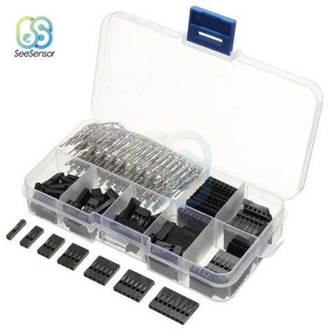 310pcs/Set 2.54mm Male+Female Dupont Wire Jumper Pin Header Connector Housing Kit Connector Terminal With Box 18-26AWG ► Photo 1/4