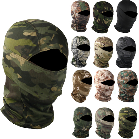 Military Camouflage Balaclava Outdoor Motorcycle Cycling Fishing Hunting Hood Protection Army Tactical Balaclava Head Face Cover ► Photo 1/6