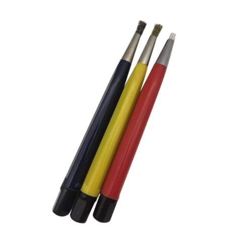 3pcs/set Fiberglass Brass Steel Scratch Brush Pen Polish Watch Rust Dirt Remover ► Photo 1/1