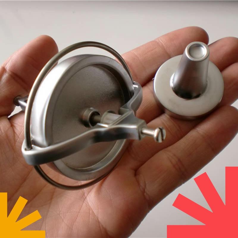 Metal mechanical gyroscope physics teaching props anti-gravity phenomenon to explain gyroscope gyro toys ► Photo 1/3