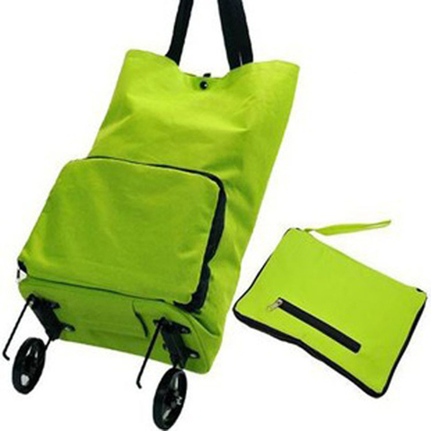 Shopping Trolley Bag Portable Folable Tote bag Shopping Cart Grocery Bags with Wheels Rolling Grocery Cart Shopping Organizer ► Photo 1/6